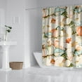 thumbnail image 2 of Fall Thanksgiving Day Pumpkin Shower Curtain,Washable Bath Curtain with Hooks Retro Polyester Fabric Curtains for Halloween Thansgiving Christmas Hotel Dorm, 2 of 5