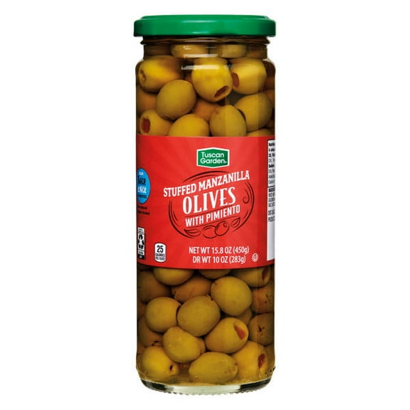 Tuscan Garden Stuffed Manzanilla Olives with Pimiento, 10 oz - (Pack of 1)