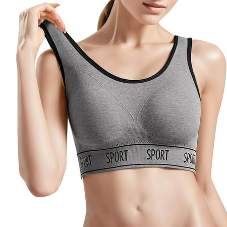 Xiaoxatg Womens  Sports Bra Longline Wirefree Padded With Medium Support Yoga Bras Gym Running Workout Tank Tops Bra Strapless Bra