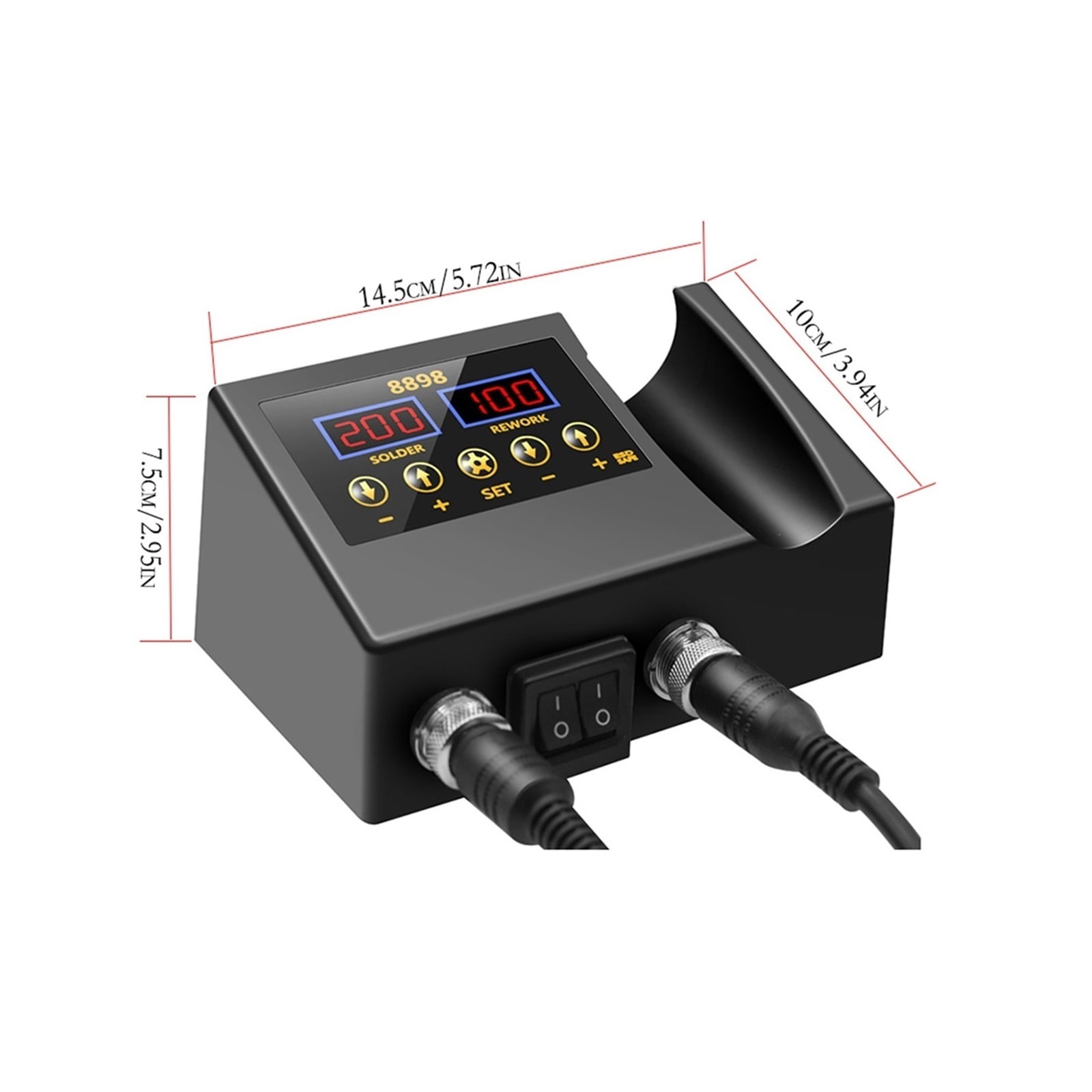 Rework Soldering Station,2 In 1 Hot Air Soldering Iron LCD Digital Display Welding Station,Portable Welder Machine With Welder Kit