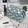 thumbnail image 7 of Rateoe Farm Birds Pattern Double Clamshell Pen Case, Storage Organizer with Two Zipper Compartments– Holds Up to 50 Pencils & Pens, 7 of 7