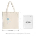 thumbnail image 3 of Stylish Canvas Tote Bag with Blue Stars Design Perfect for Shopping Travel and Parties - Eco-Friendly and Reusable, 3 of 4