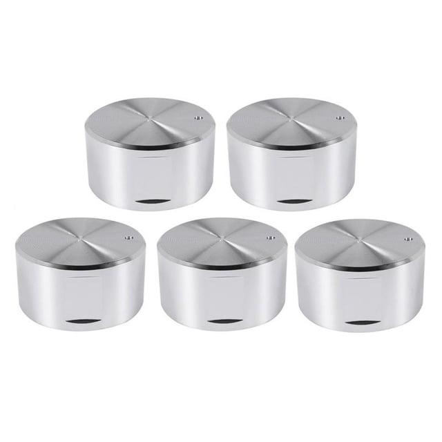 5 Perillas de Metal para Estufa de Gas, 6 Mm, Control de Cocina, Perilla de Horno, Perilla de Quemador, Interruptor de Placa de Gas, Accesorios de Repuesto