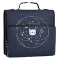 thumbnail image 5 of FORMRS Zipper Binder with Shoulder Strap 2-inch Ring 500 Sheet Capacity File Bag, White Cat Planet, 5 of 5