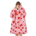 thumbnail image 5 of Kids Oversized Wearable Blanket Hoodie Sweatshirt with Deep Pockets for Boys Girls One Size 4-14 Strawberry, 5 of 6