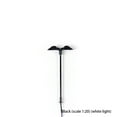 thumbnail image 2 of Wweixi Lampe de Table de Chemin de Fer Modèle Fournitures Mini Réverbère Matériel Accessoires Tensions 3V Lampes LED en Métal Décorations Noir (1:120) (Blanc), 2 of 6