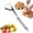 1PCS As show_Yc, variant on 2pcs Triangular Apple Garnish Cutter Stainless Steel Fruit Carving Knife for Apple Flower Slices Food Decoration Kitchen Prep and DIY Fruit Art