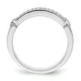 thumbnail image 2 of White Sterling Silver Ring Band Wedding Cubic Zirconia CZ, 2 of 5