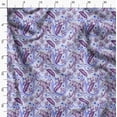 thumbnail image 3 of Soimoi Cotton Satin Spandex Purple Fabric By the Yard - 54 Inch Wide - Leaves Floral & Cat Animal Pattern Fabric - Botanical and Elegant Designs for Various Uses Printed Fabric, 3 of 6