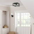 thumbnail image 2 of Golden Lighting Tribeca 2-light Flush Mount in Matte Black, 2 of 7