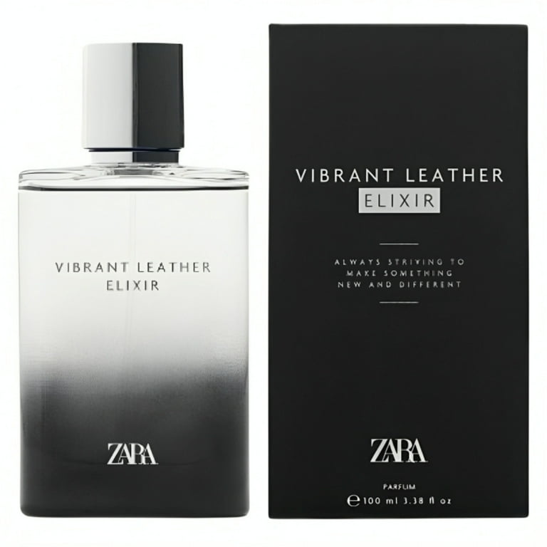 vibrant leather & tobacco elixir Zara Vibrant Leather Elixir Men Perfume Intense & Long Lasting Fragrance  with Bergamot Leather Patchouli & Papyrus Scent EDP Eau de Parfum 100ml  (3.4 fl. oz.)