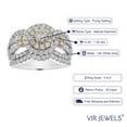 thumbnail image 6 of Vir Jewels 1.50 CTTW Diamond Wedding Ring Bridal Set Women in 14K White and Yellow Gold Round, 6 of 7