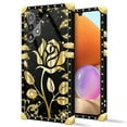 thumbnail image 2 of FKBRCL4U Compatible with Samsung Galaxy A32 4G Case, Shine Gold Rose Luxury Golden Decoration for Girl Women Soft TPU Shockproof Protective Hard PC Back, 2 of 7