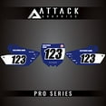 thumbnail image 3 of Attack Graphics Pro Series Restyle Number Plate Backgrounds UFO Restyle Plastic Kit for Yamaha YZ125 2005, 3 of 4
