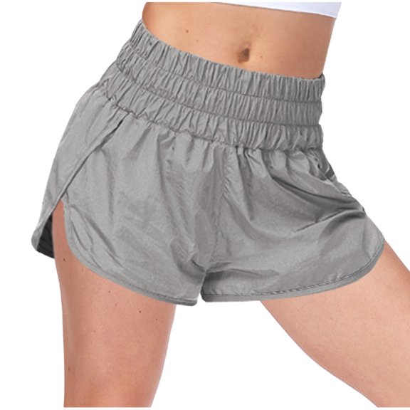 Tumotour Yoga Shorts For Women Half Shorts Solid Color Casual Pants Elastic High Waist Thin Hot ts Running Workout Gym Shorts