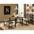 thumbnail image 4 of Pomona Metal and Reclaimed Wood Dining Table, Rustic Natural, 4 of 10