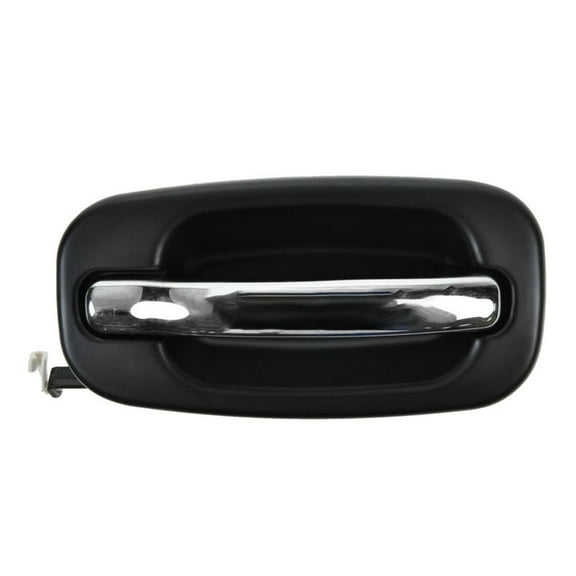 TRQ Chrome & Black Door Handle Rear Exterior for GM Pickup Truck DHA48641