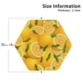 thumbnail image 3 of Disketp Yellow Limes Funny Coasters,6 Pcs Leather Coasters With Holder, Perfect Housewarming Hostess Gifts,Protect Furniture From Water Marks Scratch And Damage, 3 of 9
