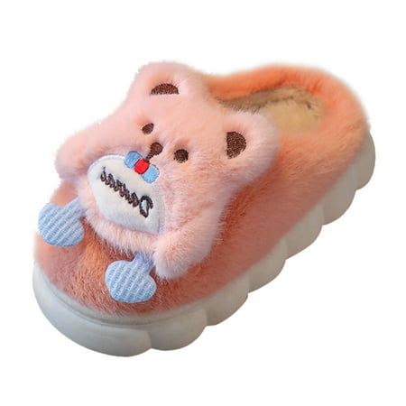 

Girls Shoes Home Middle Barrel Floor Boots Can Be Warm Soft Cute Comfort Slippers for Kids Boys
