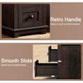 thumbnail image 3 of PLAMLE End Table for Living Room with 2 Drawers Farmhouse Narrow Sofa Side Table For Small Spaces Wooden Nightstand with Storage for Bedroom, Dorm, Office, 3 of 8