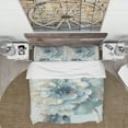thumbnail image 3 of Designart 'Indigold Watercolor Flower II' Cottage Duvet Cover Set, 3 of 4