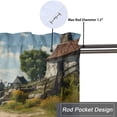 thumbnail image 5 of Farmhouse Horse Rod Pocket Thermal Insulated Curtain Valance Rustic Wooden Barn Green Leaves Western Country Thermal Insulated Room Darkening Curtain for Dinning Room 54 by 18 in, 1 Panel, 5 of 6