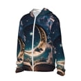 thumbnail image 2 of KLL Artistic Starry Sky Moon Book Print Men's Women’s UPF 50+ Sun Protection Outdoor Hoodie Jacket Long Sleeve Fishing Hiking Performance Shirt-Small, 2 of 6