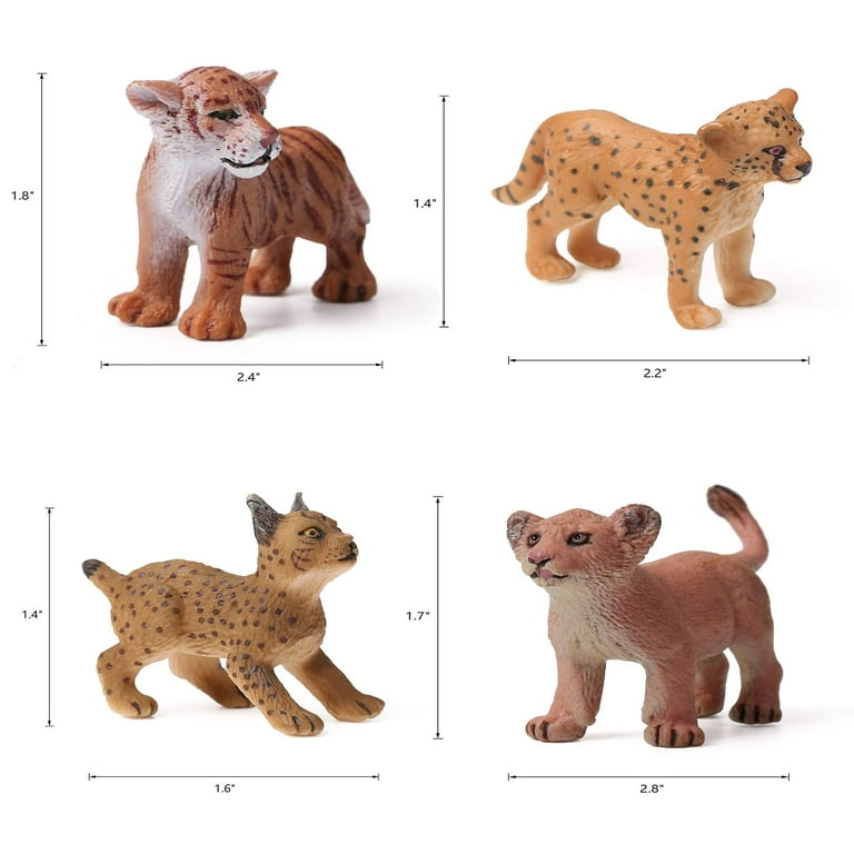 ELECLAND 16Pcs Jungle Zoo Animals Figurines, Safari Animal Figures