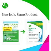 OneTouch Ultra Test Strips - 120 Count - Diabetic Test Strips for Blood Glucose Meter & Daily Blood Sugar Levels - 60 Count/Pack (2 Pack)