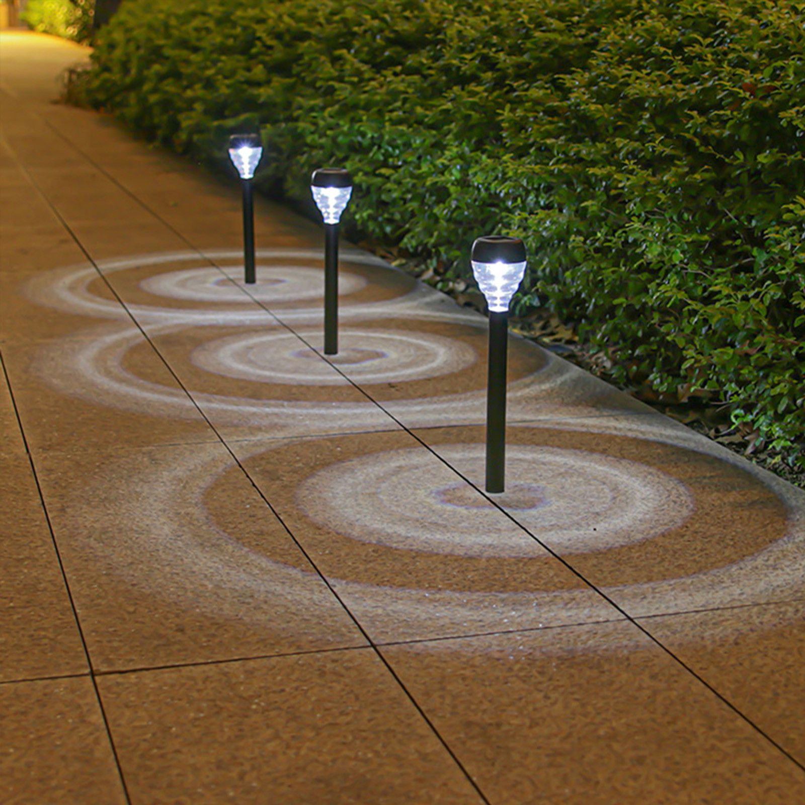Solar Pathway Lights 10PCS Solar Lights Outdoor Waterproof Cold White LED Stake Outside Lights,For Garden Patio Yard Landscape Lawn Driveway Walkway Path