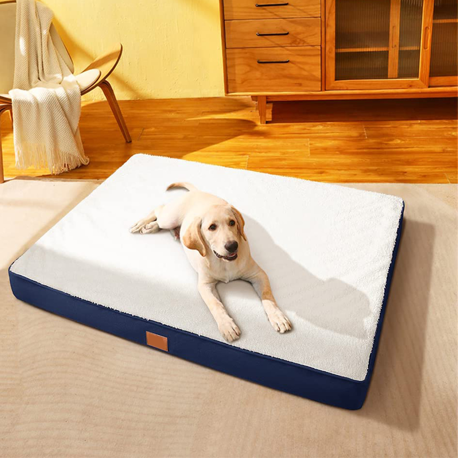 Large Dog Bed for Large,Mediem,Small Dogs Egg Crate Foam Dog Bed