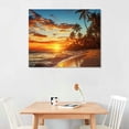 thumbnail image 3 of Nawypu  Beach Pictures Ocean Canvas Wall Art, Sunset Tropical Wall Art for Living Room Bathroom Wall Decor, 3 of 5