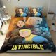 thumbnail image 1 of Invencible Conjunto de sábanas temático, trío de piezas, cómodo y amigable con la piel, diseño único, regalo de decoración para el hogar para familiares, amigos y fans, 90 cm * 190 cm, 1 of 6