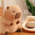 thumbnail image 3 of Zexumo Capybara Plush Toy, Cute Capybara Stuffed Animals Soft Brown Capybara Plushie Doll Pillow Decoration Stuffed Capybara Toy Gift for Kids Adults - 11.8Inch, 3 of 6