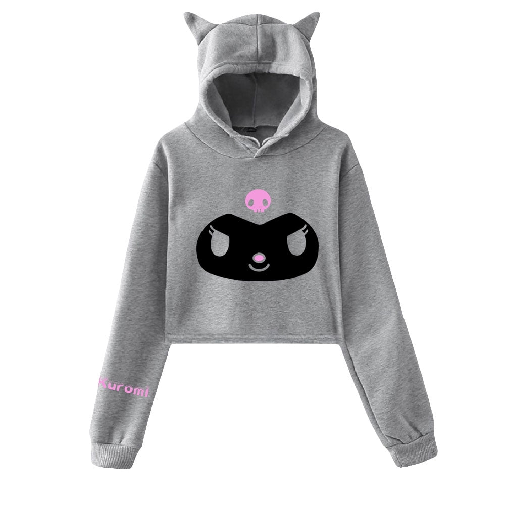 Kuromi Anime Onegai My Melody Merch Hoodies Sweatshirts for Girls Cat ...