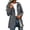 Dark Gray, variant on Women Rain Coat Plaid Lined Zip up Hoodie Mid Length Lightweight Jackets Breathable Waterproof Raincoats Adjustable Hem Jacket