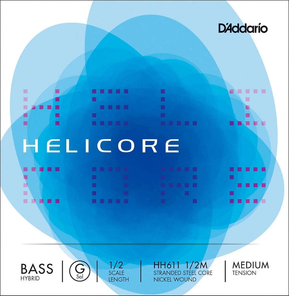 D'Addario Helicore Hybrid Series Double Bass G String 1/2 Size
