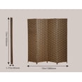 thumbnail image 3 of YRLLENSDAN Partition Room Dividers with 4 Panels, Wood Folding Privacy Screen for Room Portable Room Divider Screen Freestanding Decorative Privacy Dressing Screen for Bedroom, Living Room, Office, 3 of 8