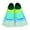 Green, variant on Hgallory Kids Adults Swimming Fins Free Diving Short Silicone Fins Diving Training Snorkeling Equipment