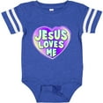 thumbnail image 3 of Inktastic Jesus Loves Me Boys or Girls Baby Bodysuit, 3 of 5
