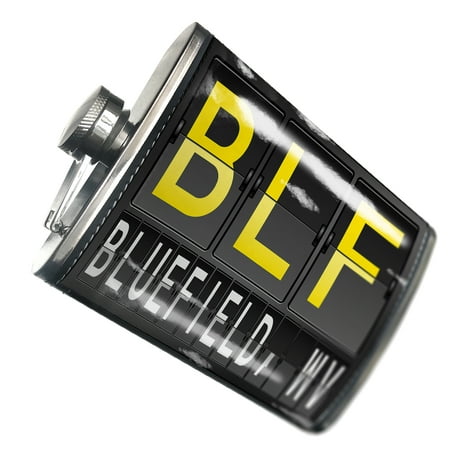 

NEONBLOND Flask BLF Airport Code for Bluefield WV