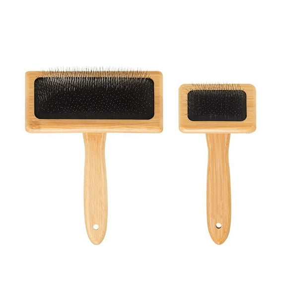 Wooden Hand Carders Slicker Brush Wool Brush Carding Brush Needle Felting Tool for Dog Weaving Craft Supplies