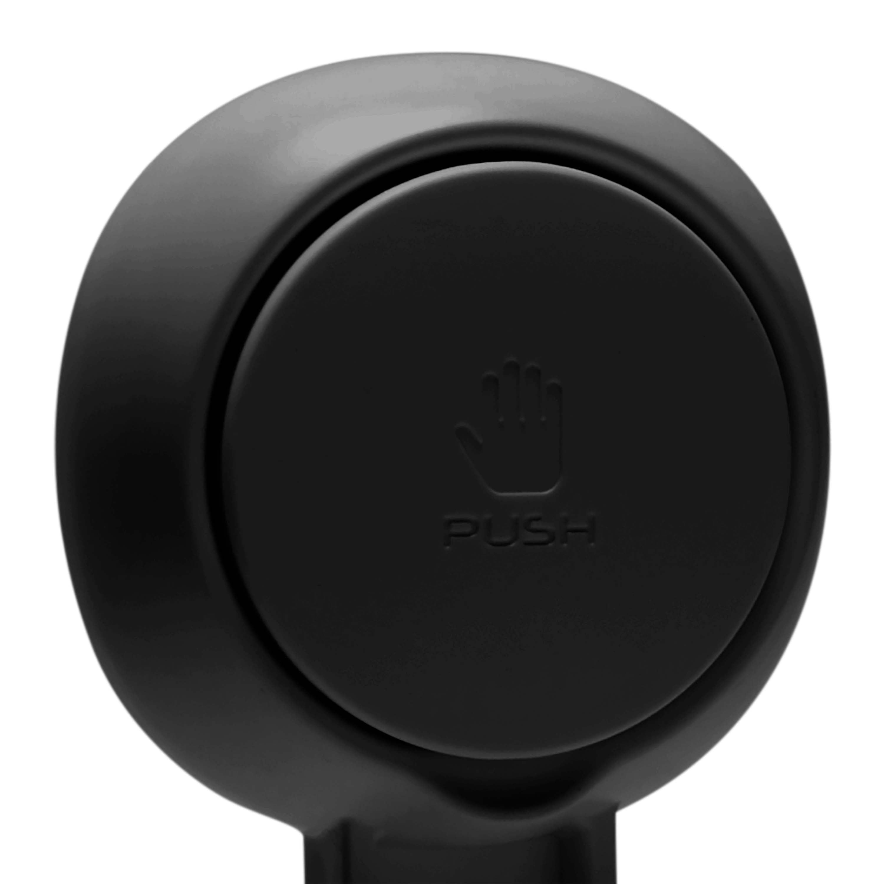 Bath Bliss 2 Pack Gel-Suction Power Hooks in Matte Black