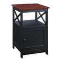 thumbnail image 2 of Home Square End Table with Cabinet Cherry and Black - Set of 2, 2 of 5