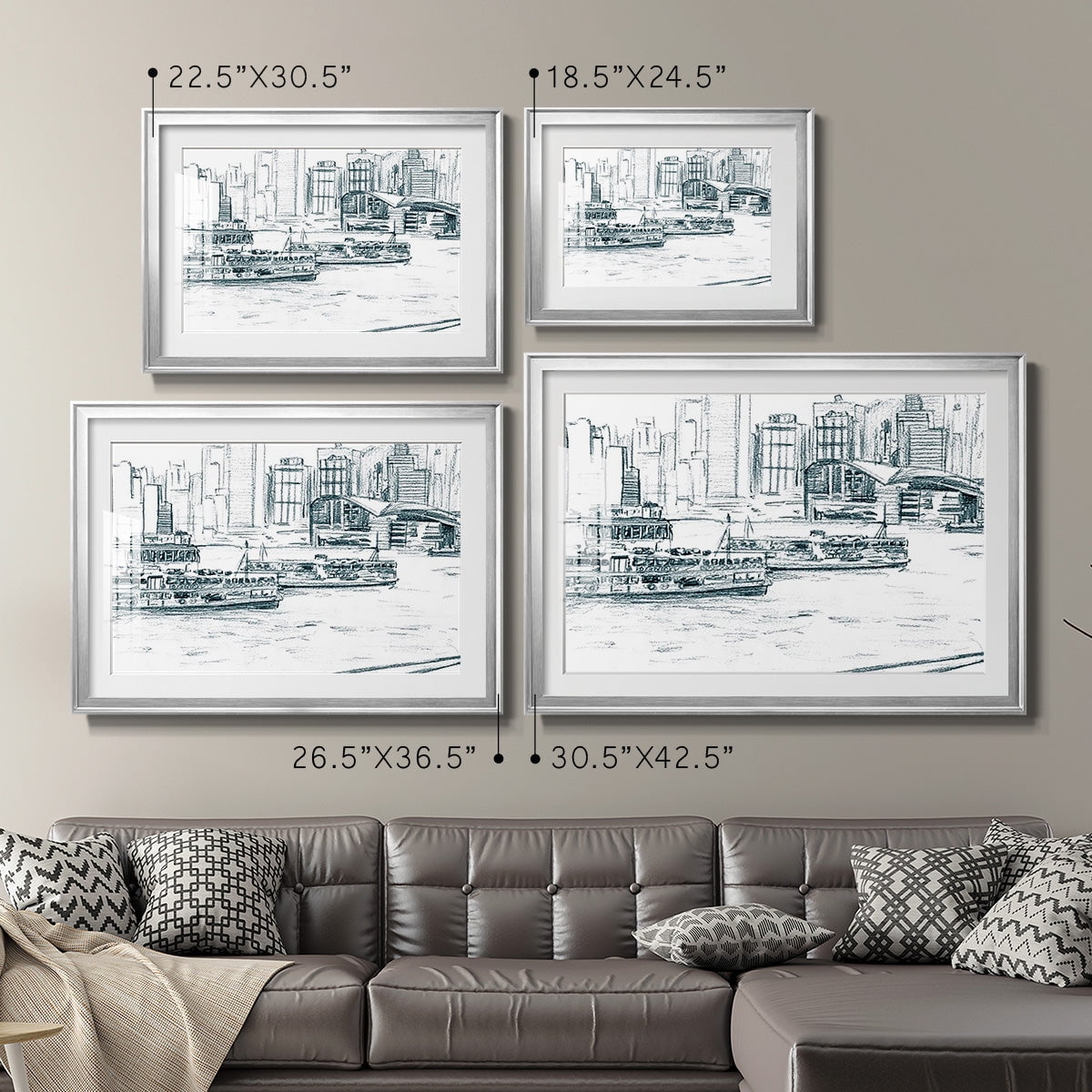 Ferryboats I Premium Framed Print - Ready to Hang