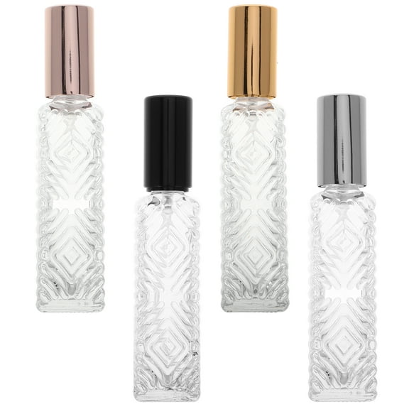GOOHOCHY Portable Mini Perfume Bottles with Fine Mist 12ml Glass and Plastic Travel Size Refillable Sample Containers