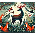thumbnail image 4 of Forest Themed Animal Patterned Backdrop Banner Party Decorations Background for Children Parties Family Gatherings Photography Props Outdoor Events Festival Celebrations, 4 of 4