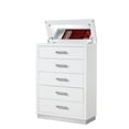thumbnail image 6 of Coco Queen 5 Pc LED Bedroom Set Made with Wood in Milky White, 6 of 16