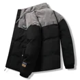 thumbnail image 3 of Parkas acolchadas, chaquetas de plumón para hombre, abrigo acolchado para hombre, ropa de abrigo vintage, ropa de abrigo informal coreana, ropa de abrigo pesada para invierno, 3 of 4