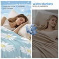 thumbnail image 2 of White Teal Daisy Cooling Blanket, Lightweight Breathable Summer Throw Blanket with Double Sided Cold Effect, Spring Summer Floral Farmhouse Picnic Beach Blankets Bed Sheet for Hot Sleepers 60"x80", 2 of 8